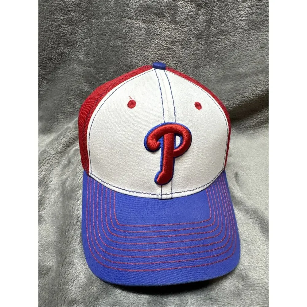 Phillies New Era 39thirty Hat Small/Medium Flex MLB Red‎ White Blue HTF Rare